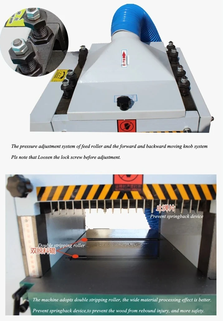 Bench Planer 380V High Speed Single Face Woodwoking Planer Multifuction Woodworking Thicknesser & Wood Wire Dual Machine