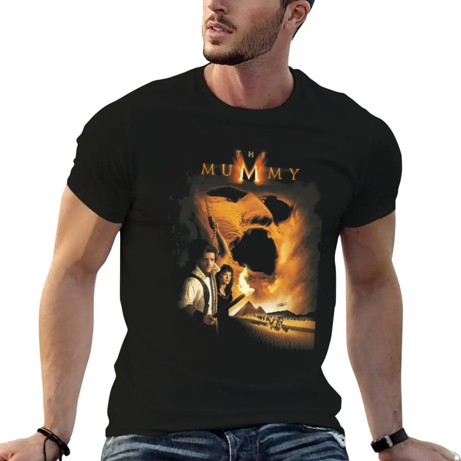 Funny Gift American Mummy Fantasy Brendan Action Movie Retro Wave T-Shirt customizeds sports fans mens cotton t shirts