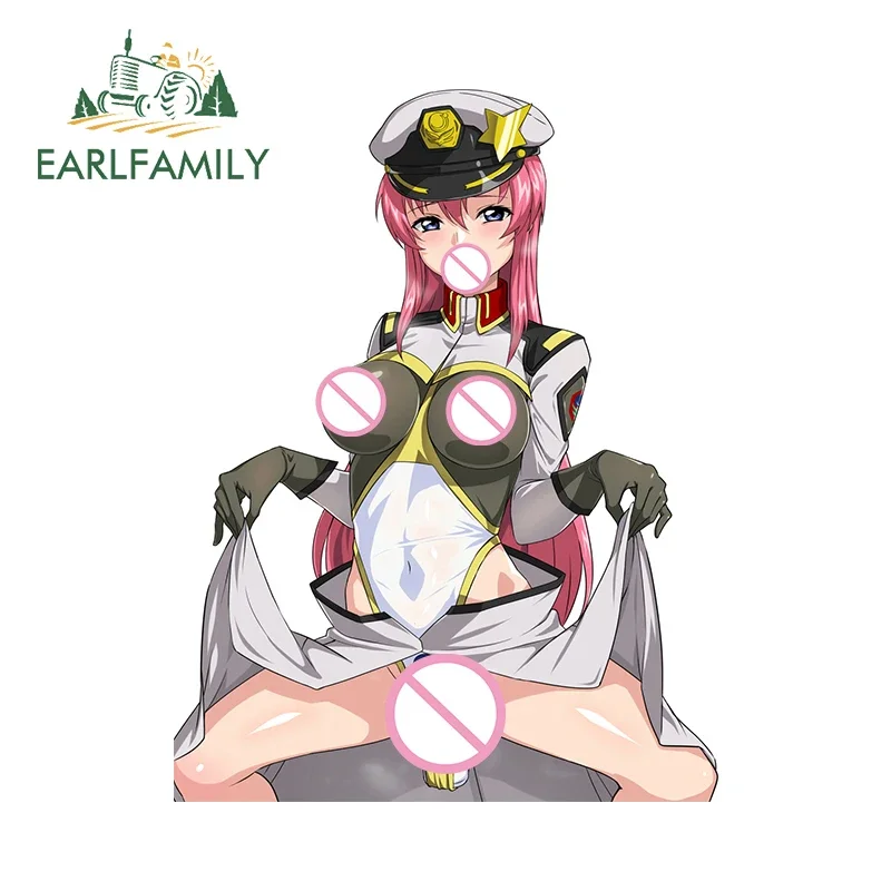 EARLFAMILY 13cm x 9.9cm Female Waifu Breasts Car Stickers Anime Lewd Big Boobs Amusing Car Accessoires Original Ecchi Decals