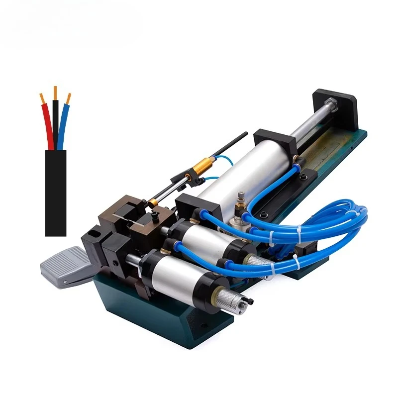 Pneumatic Semi-automatic Electric Copper Cable Wire Stripping Machine for OD 0-15mm
