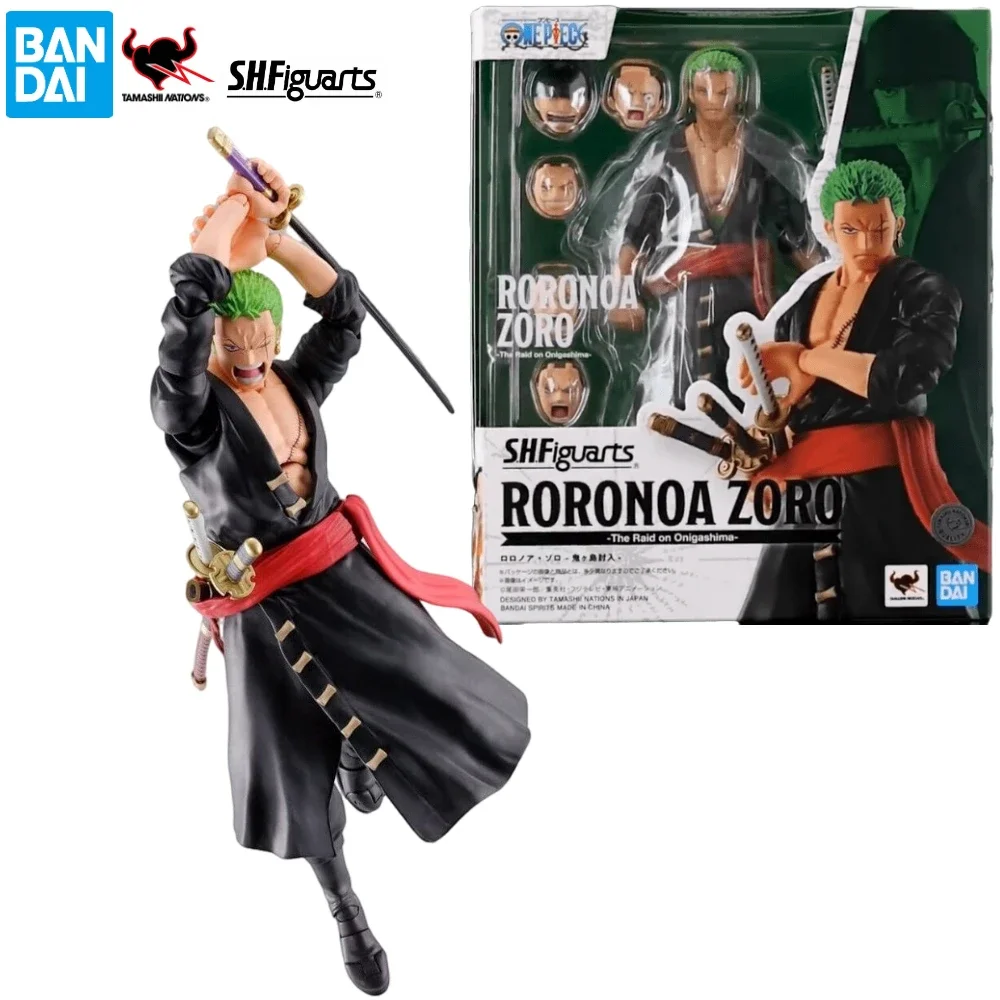 

in stock Bandai S.H.Figuarts shf zoro One Piece Roronoa Zoro Invasion of Onigashima Action Figure Collectible Toy Gift