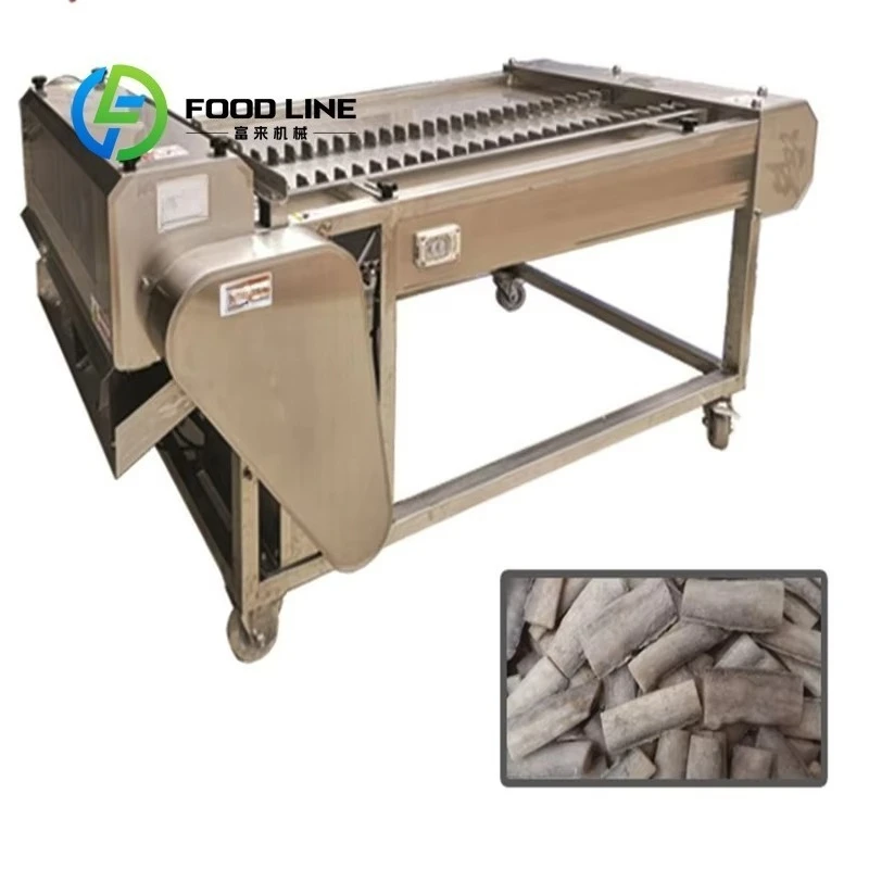 Customized Fully Automatic 304 Stainless Steel Fish Cutting Machine For Tuna Ribbon Fish Cubing Commercial Processing