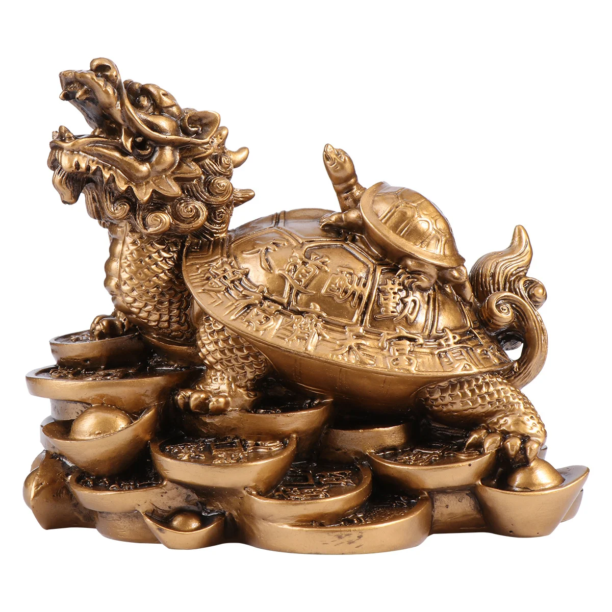 

1Pcs Resin Dragon Turtle Adornment Effect Home Decor Symbol Prosperity Health Longevity Wealth