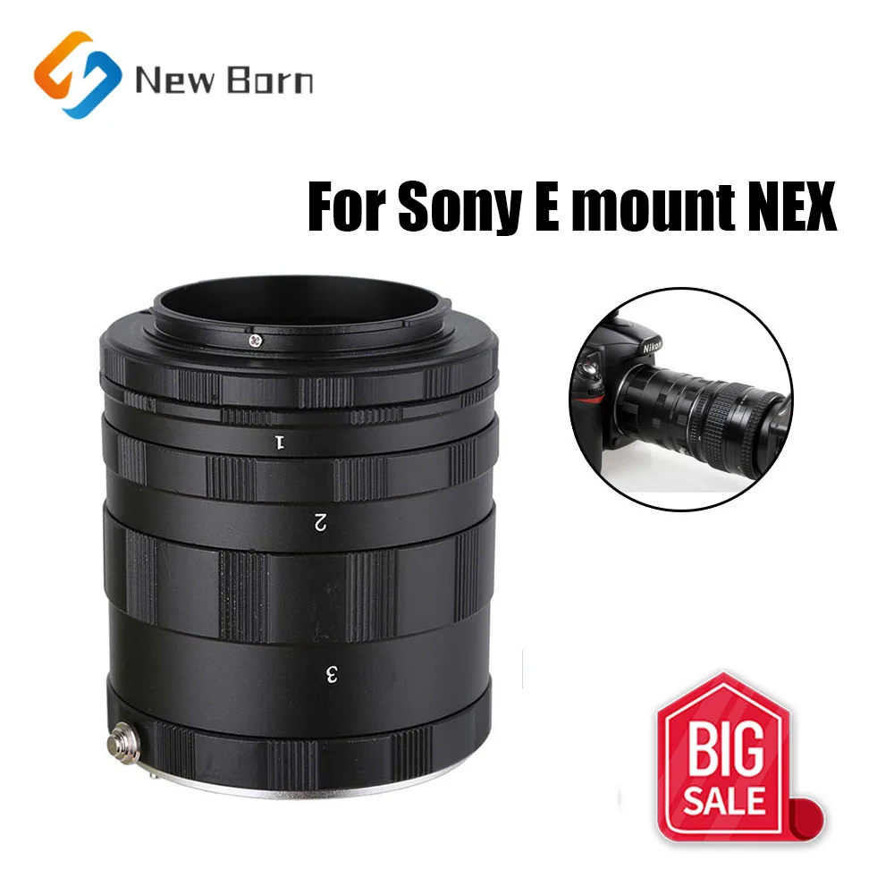 5 in 1 Camera Adapter Macro Extension Tube Ring For Sony E mount NEX-3/5/6/7/5C A7 A7R A9 A6400 A6000 A6300 A6500 A3000 A7S DSLR