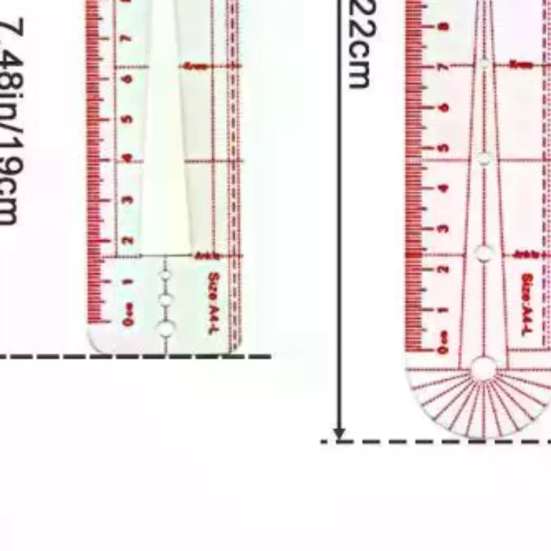 1Pcs Clear Illustration DIY Quilting Clothing Design Rulers Fashion Drawing Template Ruler For Drafting Clothing Designers