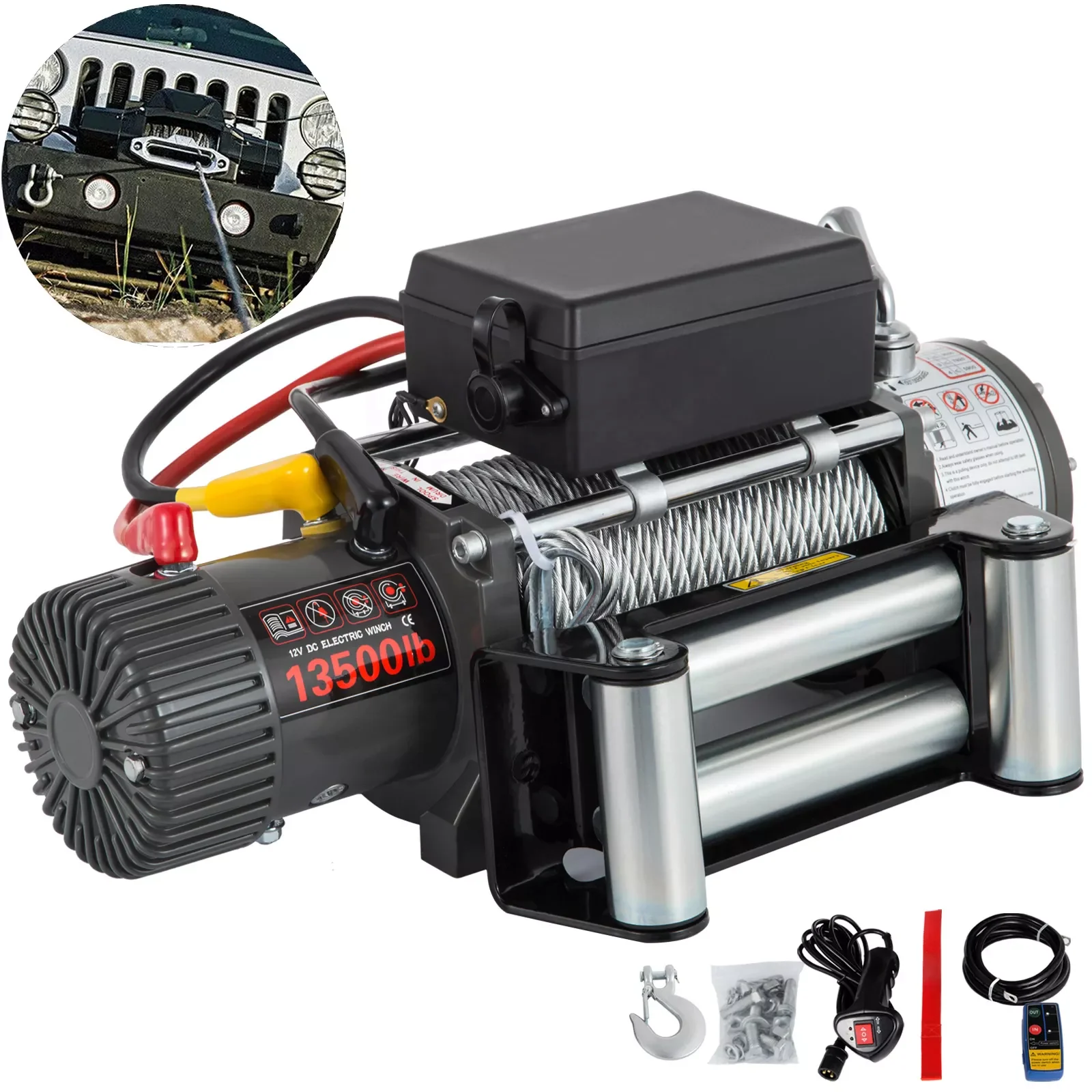 12 V 24 V Electric Winch 4x4 Off Road Vehicles Pickup Heavy Duty Winch For ATV/UTV Car Jeep