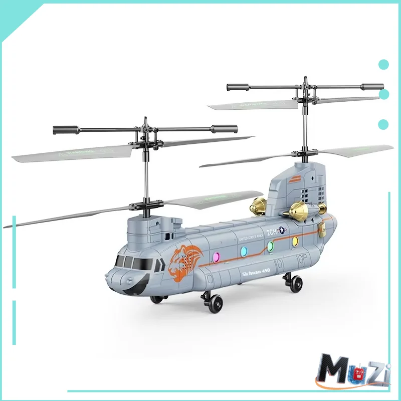 New Double Propeller Fixed Height Chinook Transport Aircraft Simulation Remote Controlled Helicopter Model Boy's Toy
