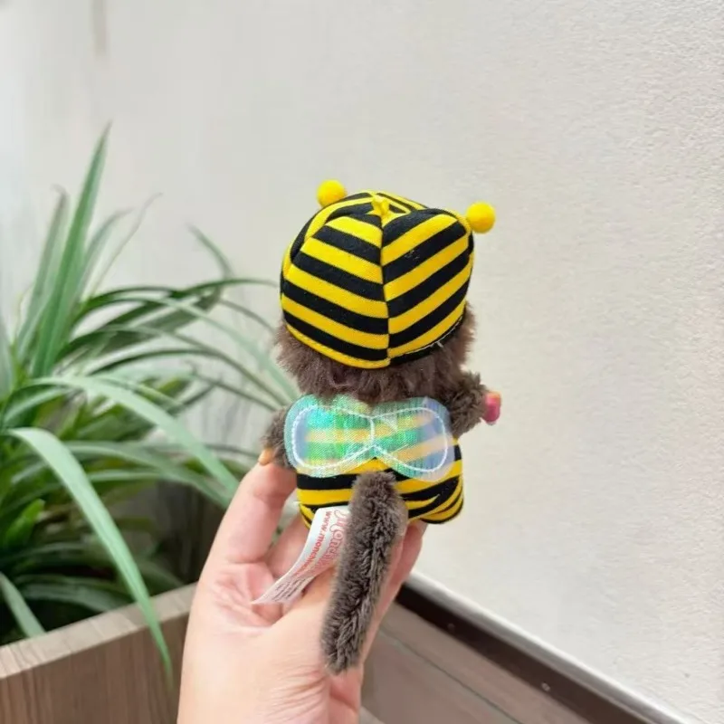 Monchhichi Kawaii Plush Keychain Cute Bee Beetle Insect Doll Pendant Soft Fluffy Bag Charm Purse Ornament Collectible Gift - view 3