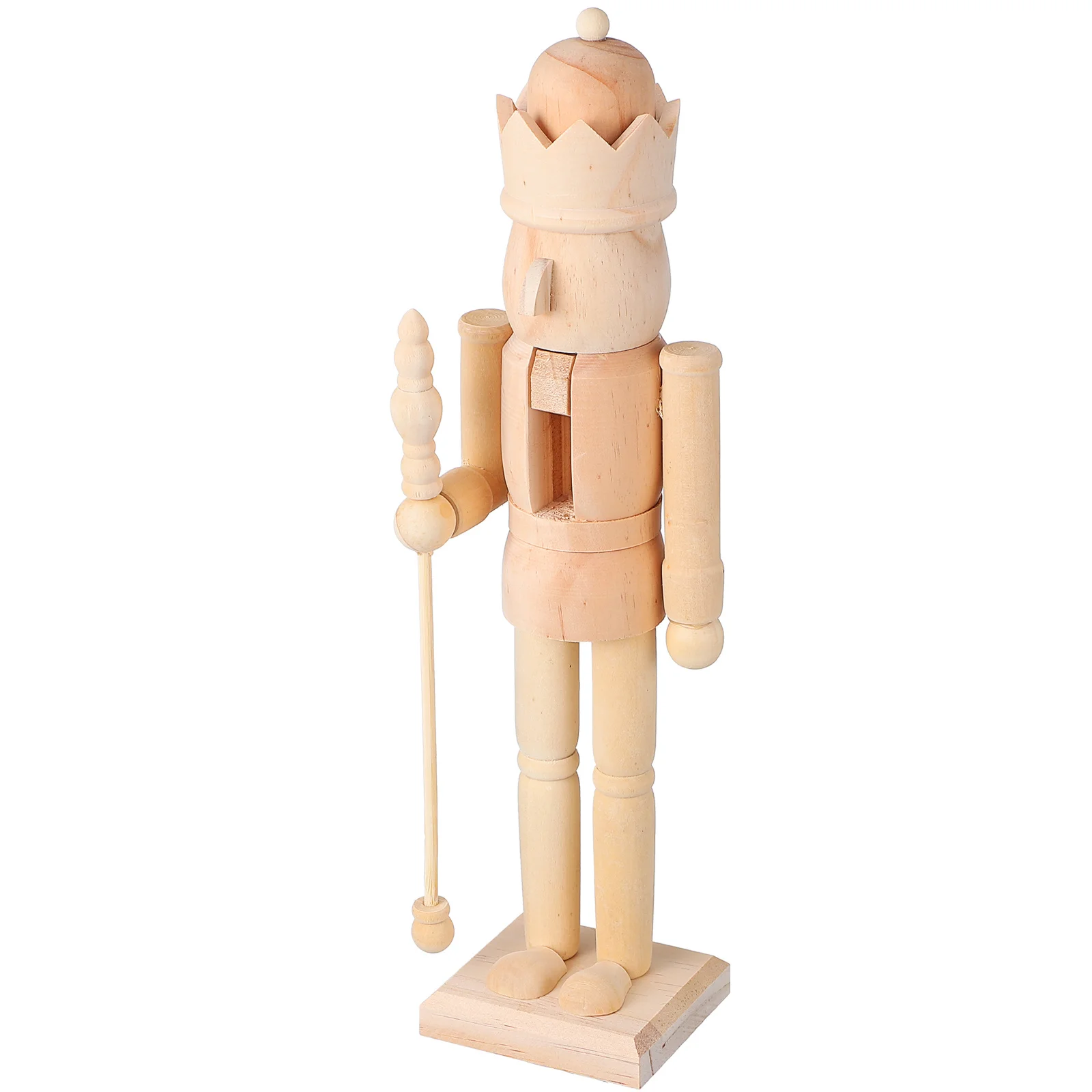 

Unfinished Wooden Nutcracker Soldier DIY Classic Painting Christmas Decoration for Home Restaurant Xmas Ornament