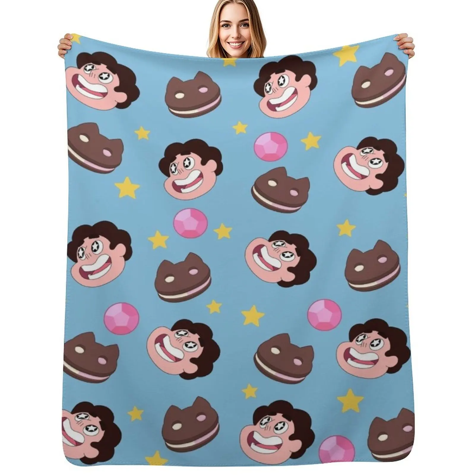 

Steven Universe pattern Throw Blanket Soft Plush Blanket as Housewarming Gift