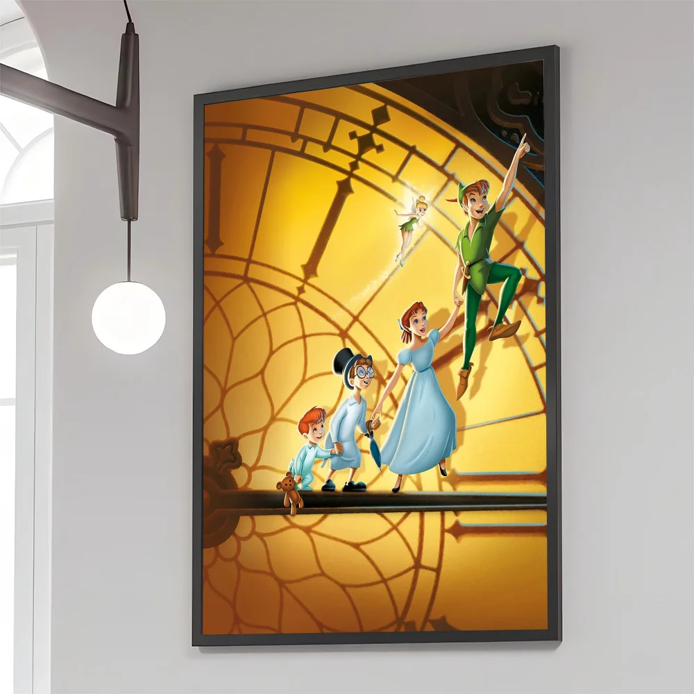 1PC P-Peter Pan Poster Movie Sticky Posters Retro Kraft Paper Sticker DIY Room Bar Cafe Aesthetic Art Wall Painting