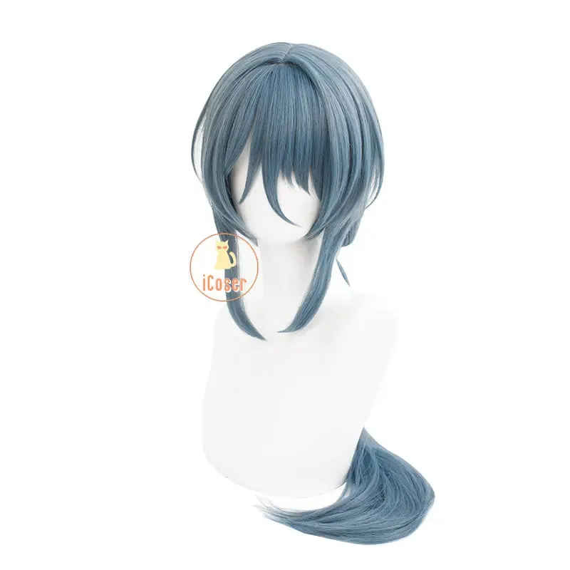 

25COSHonkai Star Rail Natasha Cosplay Wig Blue Long Hair Bow Game Doctors Wildfire Underworld Belobog Jarilo-VI Women Props Acce