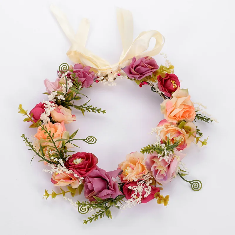 Flower Leaf Headband Tiara For Women Bride Hairbands Party Wedding Bridal Hair Accessories Jewelry Band Crown Tiara Headband image 6