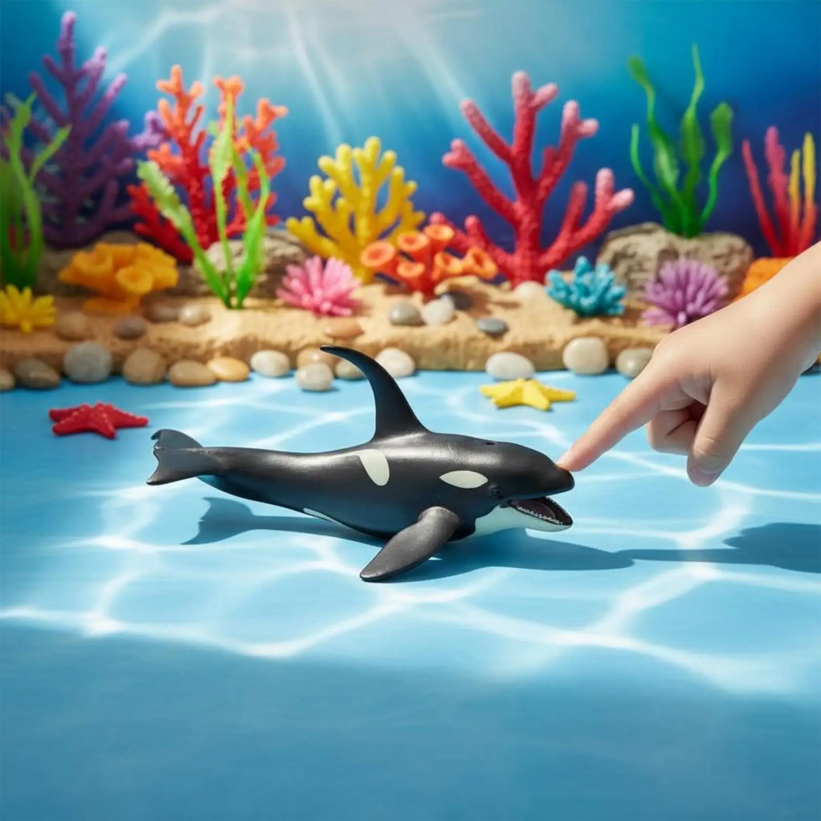 Blackfish Figurine Solid Body Predatory Cetacean Model Realistic for Desk, Kids