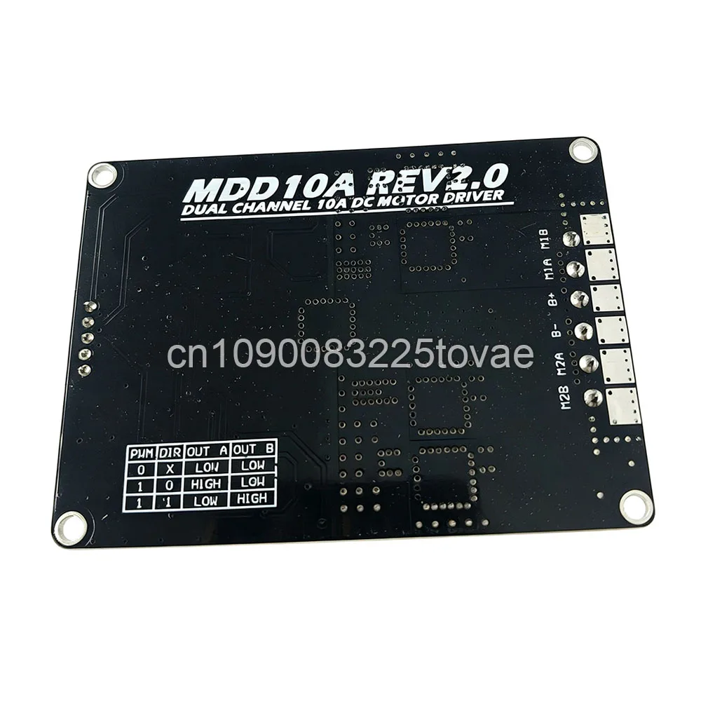 MDD10A 5-25V 10A Dual Channel Brushed DC Motor Driver Module with Bi-directional Control & PWM Speed Regulation