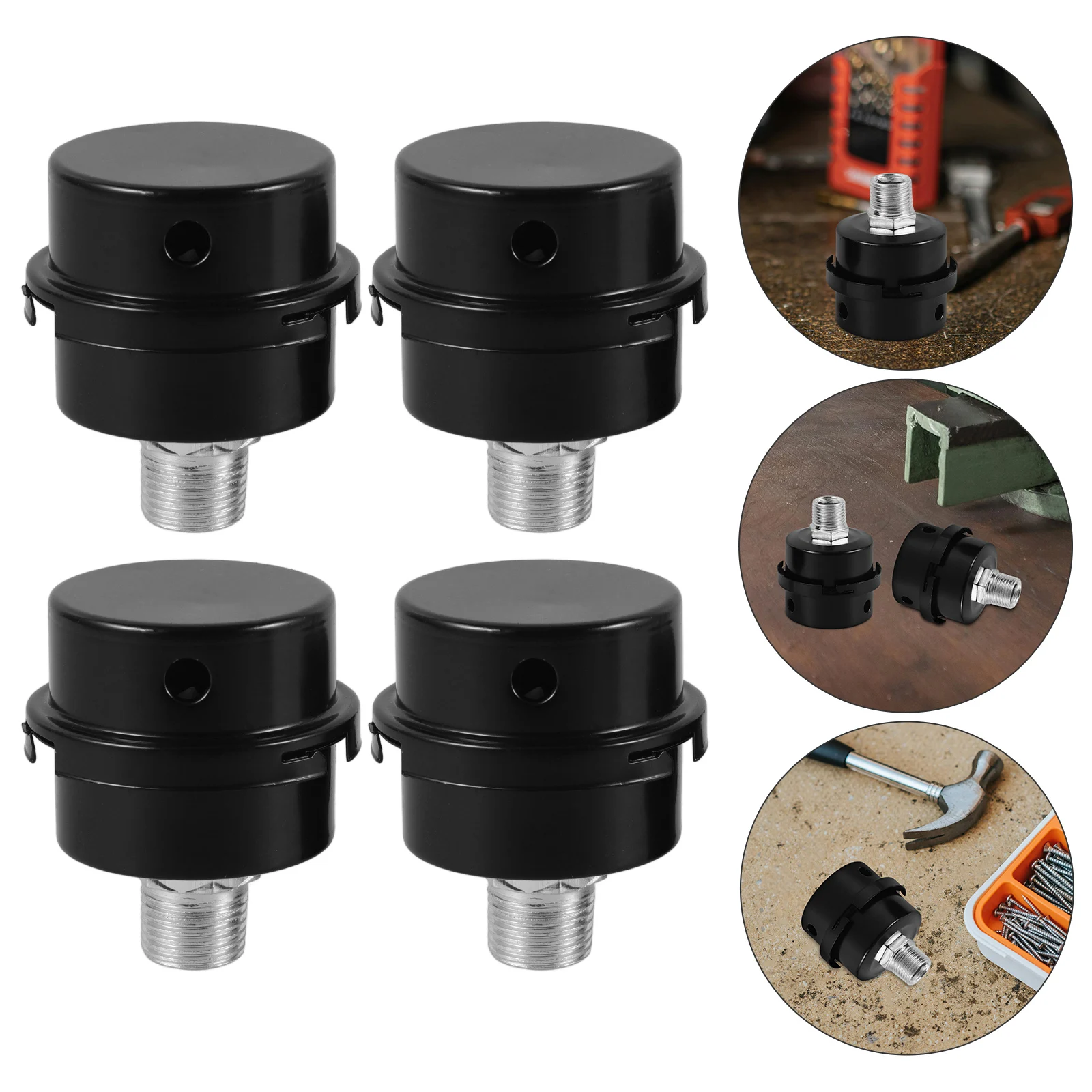

4pcs Air Filter Element Compressor Sound Muffler Intake Replacement Parts Noise Reducer Pump Industrial Filters Clean