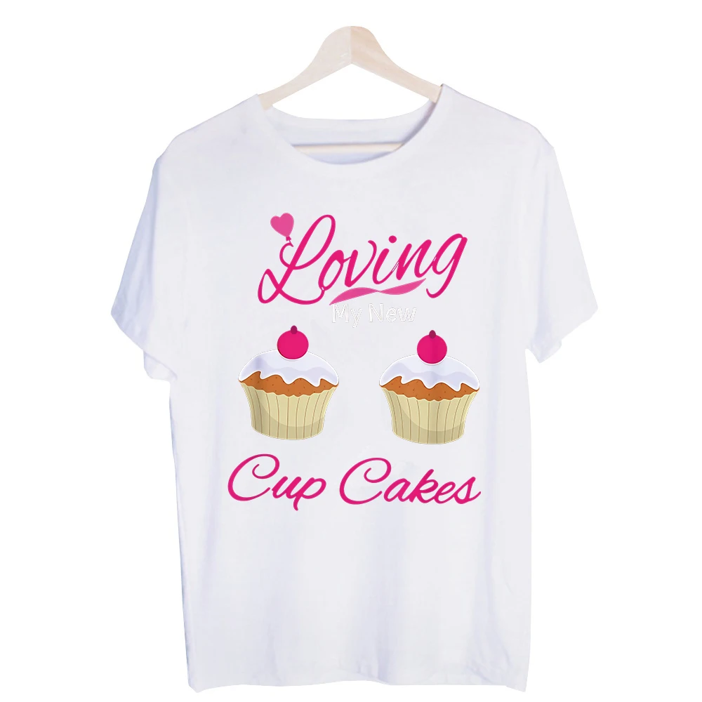 Women's Cupcake Graphic Tee, Short Sleeve Crew Neck T-Shirt for Casual Daily Wear and Summer Outfits