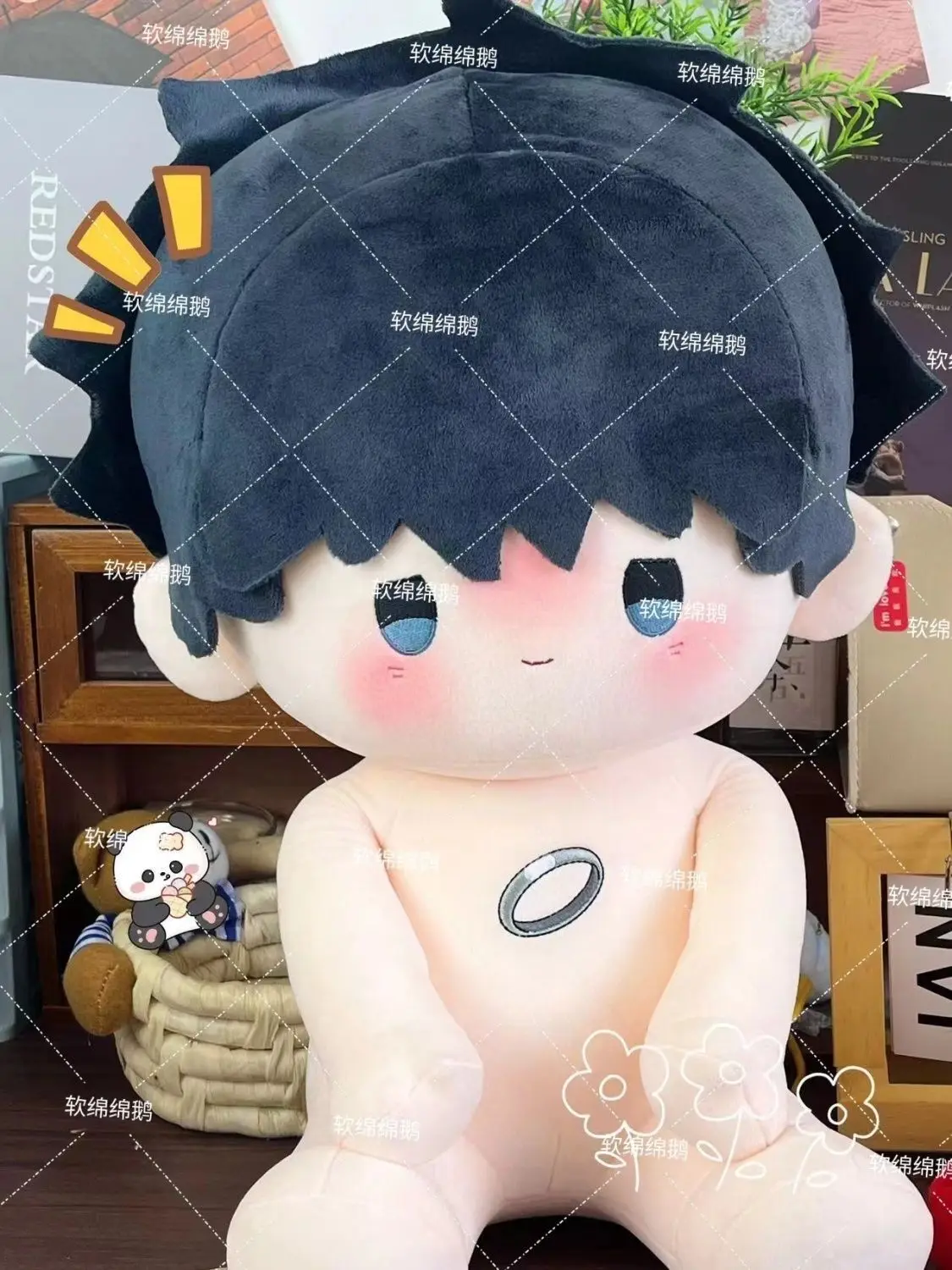 

40CM Anime Role No Attributes Okkotsu Cosplay Soft Plush Doll Body Dress Up Stuffed Toys Sitting Posture Figures Pillow Gift JK