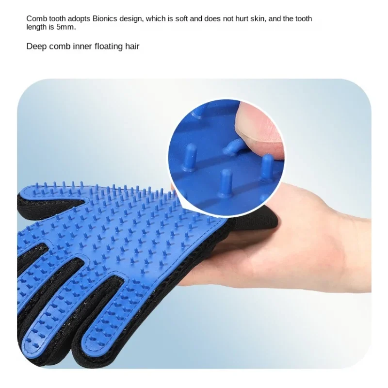 Pet Hair Remover Gloves Silicone Hair Sticking Massage Bathing Cleaning Grooming Supplies Cat and Dog Brush