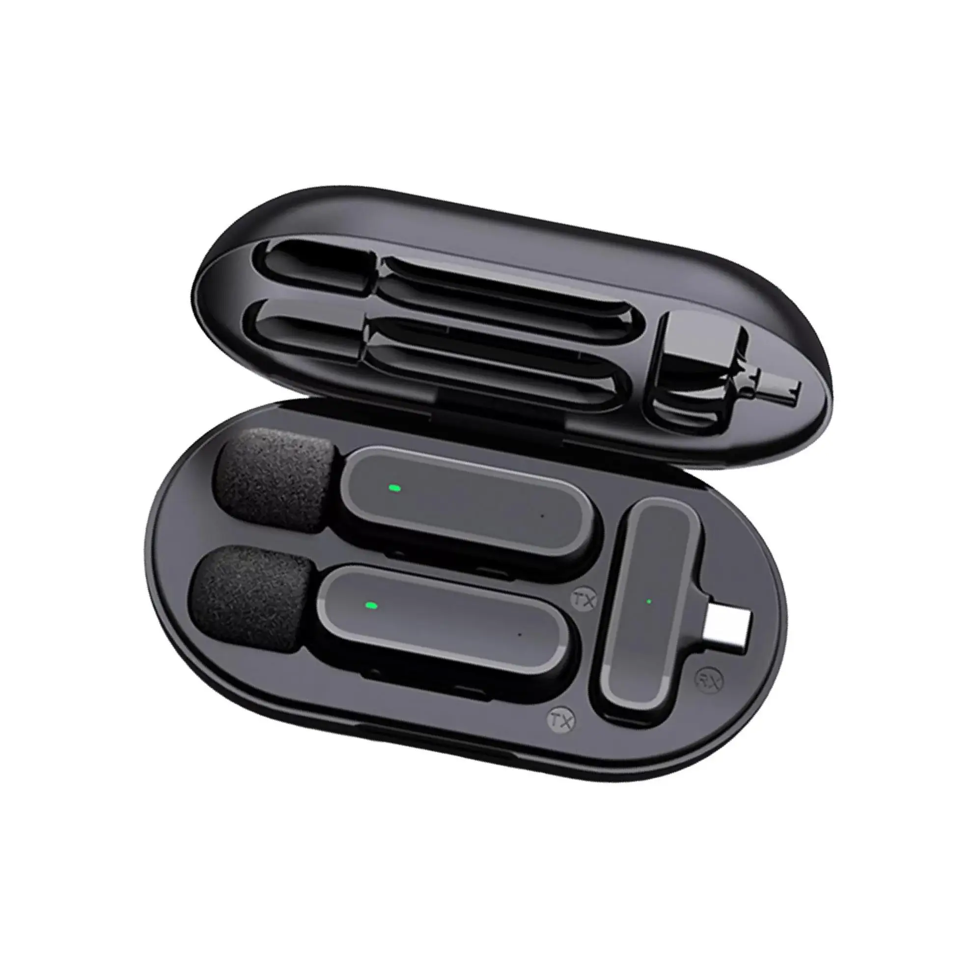 

Профессиональный беспроводной петличный микрофон DSP для видеоблогеров Tiktok Live Stream 2 микрофона