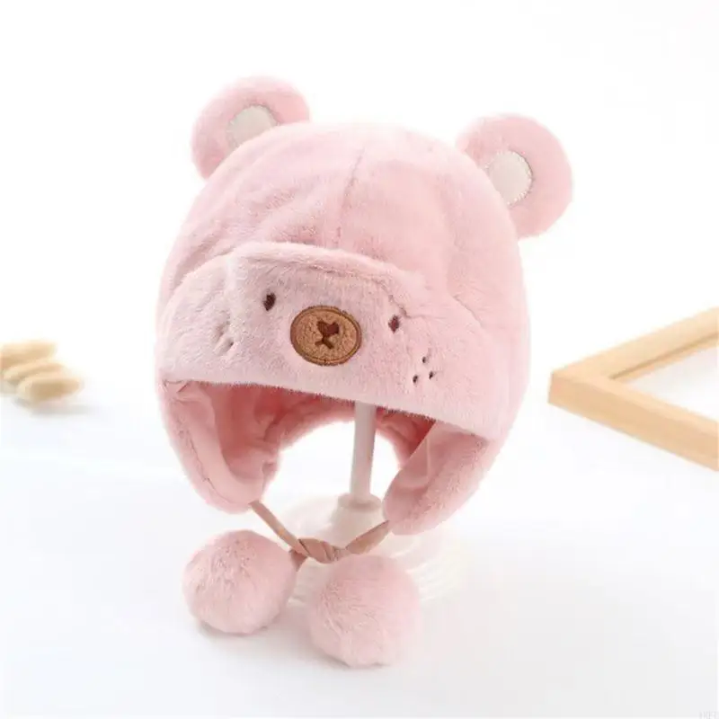 Ear Protecting Winter Caps for Baby Touch Polyester Hat Baby Earflap Caps Unisex Infant Bonnet Comfortable Wearing