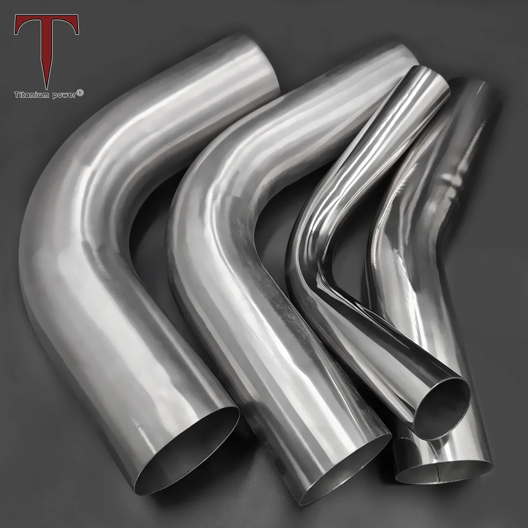 Tanium Large Diameter Welding Round Curved Tube Titanium Hollow Mandrel Bend Pipe Car Exhaust Accessories 5