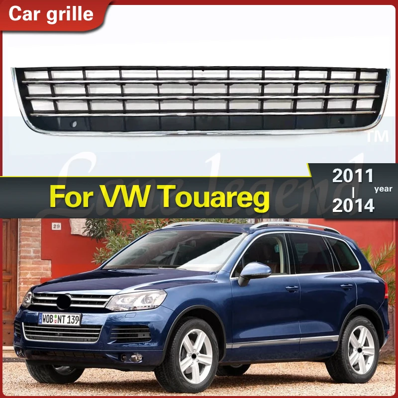 For Volkswagen VW Touareg 2011 2012 2013 2014 High Quality Car Front Bumper Lower Grille Grill Air Intake Grill Chrome Trim