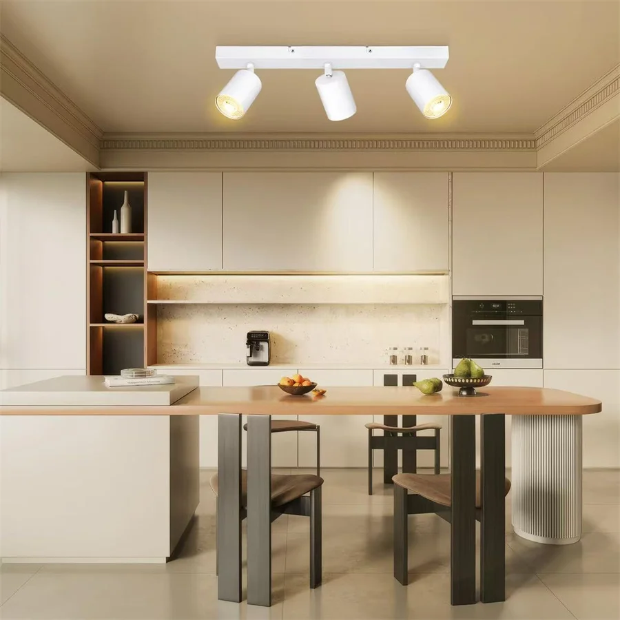 3 bulbs GU10 ceiling lamp, spotlight, dedicated for living room, bedroom and kitchen, without GU10