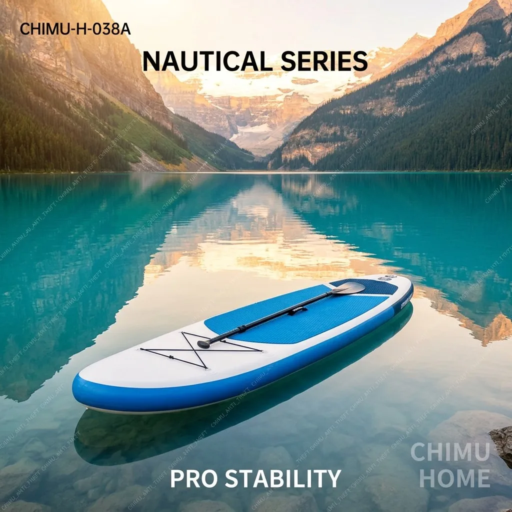 【CHIMU HOME】Kids Adventure SUP Hub 8' Cute Cartoon Inflatable Paddleboard Safe Learning Active Water Sports Wand for Children