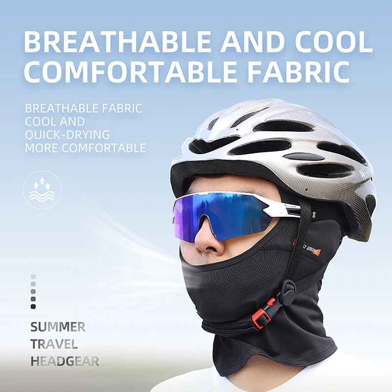 WEST BIKING Summer Cool Balaclava Helmet Sports Sun Protection Headwear Running Skiing Breathable Cap MTB Bicycle Cycling Hats