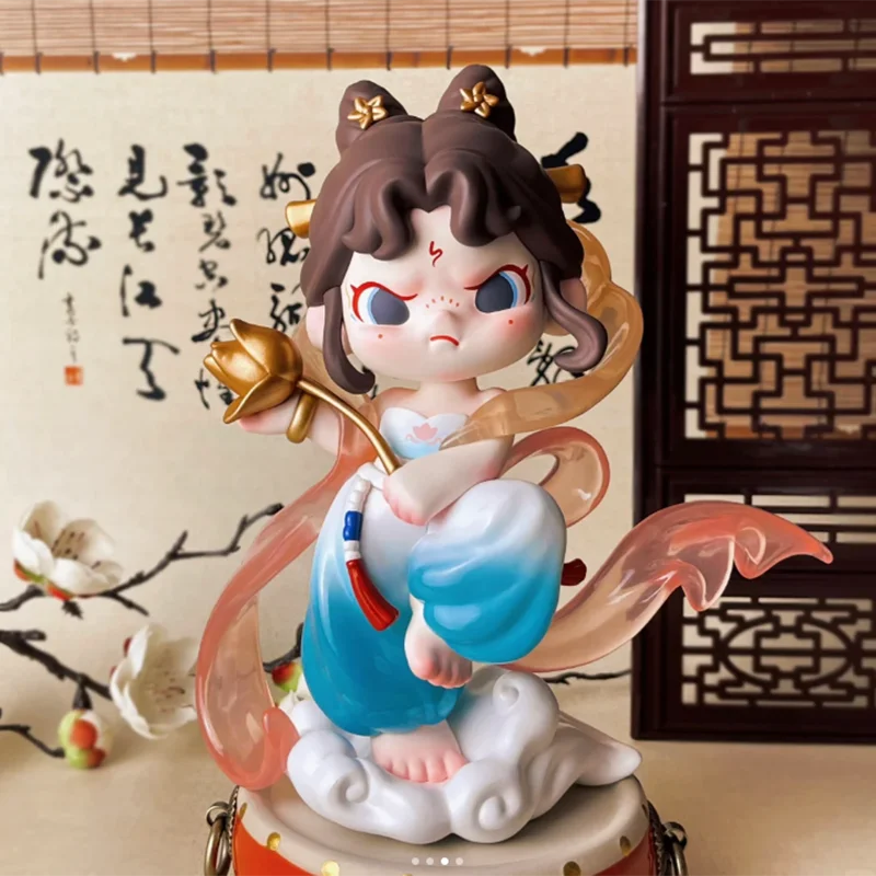 Super cute DORA Flying Goddess Dunhuang Collection Toys Kawaii Ornaments Figurines Home Decor Desktop Model Dolls Gilrs Gift Mod