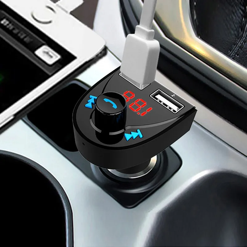 Car FM Bluetooth transmitter TF card mp3 player wireless hands-free dual USB3.1 Applicable to automobiles