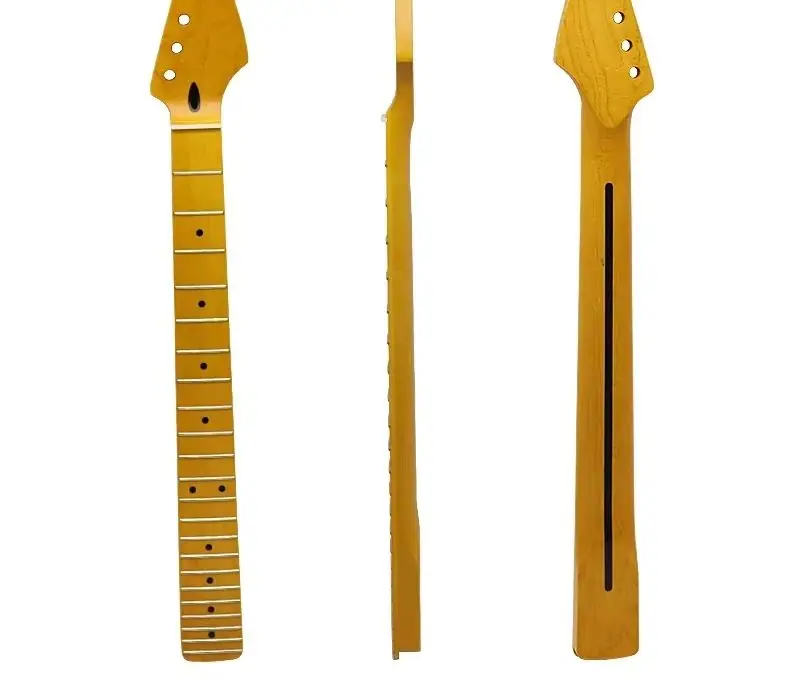 Electric Guitar 6 Strings 22 Pin Small Head Yellow Plus Maple Matte Neck Electric Guitar Handle Modification DIY Instrument