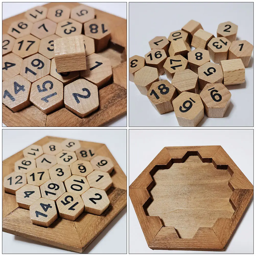 

1Set Wooden Number Puzzle Educational Early Learning Game for Kids Brain Development Hand Eye Coordination Number Cognition