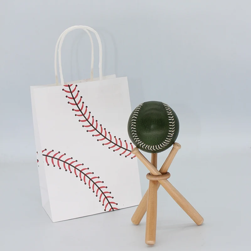 مخصص المطرزة البيسبول اليدوية تذكارية الجلود الحبوب الخضراء 9 "مدرب الكرة الصلبة التخرج استحمام الطفل هدية تحصيل الكرة