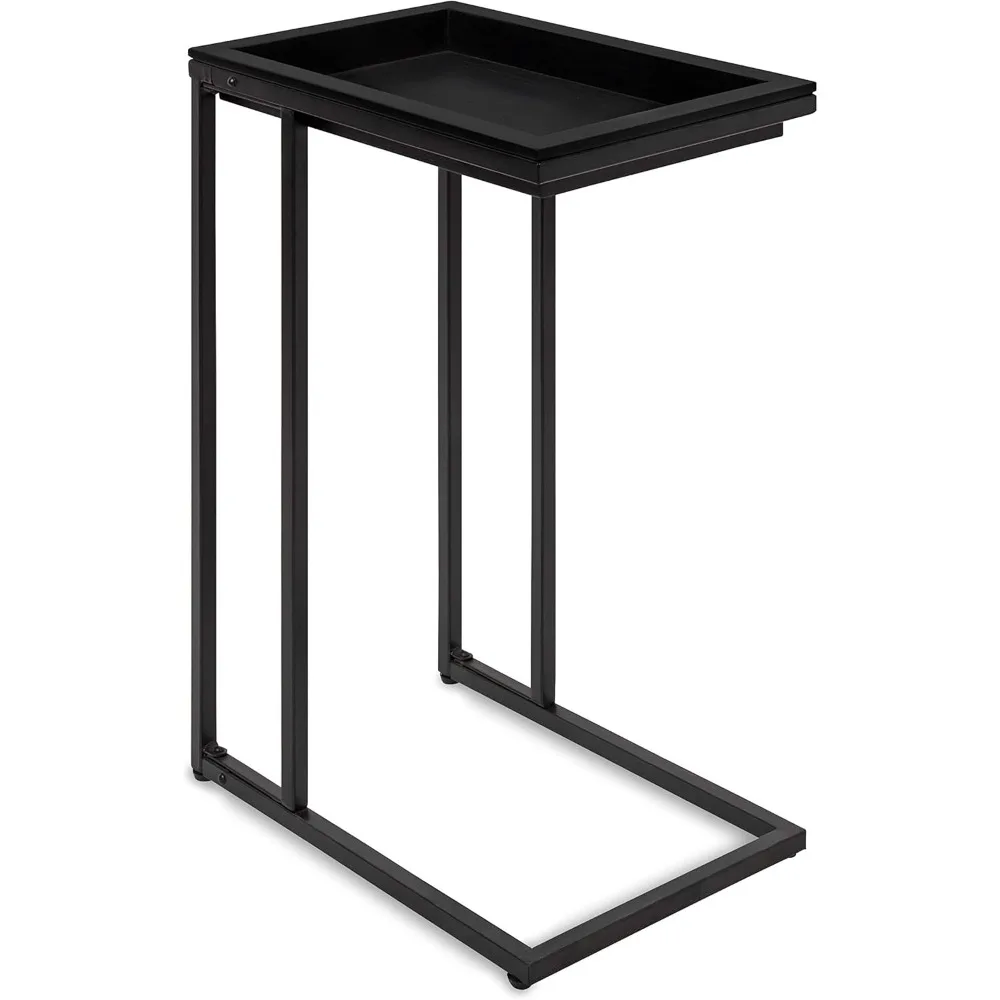 

Складной современный боковой C-стол, 18,5 x 12 x 26,75 дюйма, черный