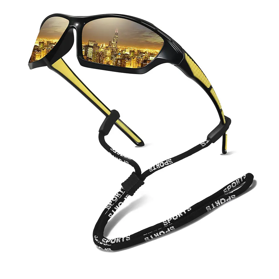 مع سلسلة أزياء الرجال النساء القيادة الصيد الجري UV400 النظارات الشمسية دراجة تسلق الجبال نظارات السلامة الرياضة في الهواء الطلق