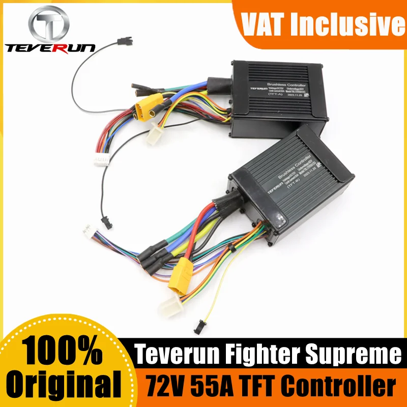 Original 72V 55A Controller APP Version For Teverun Fighter Supreme 2023 Version E-Scooter Front Rear 55A Controller Accessories