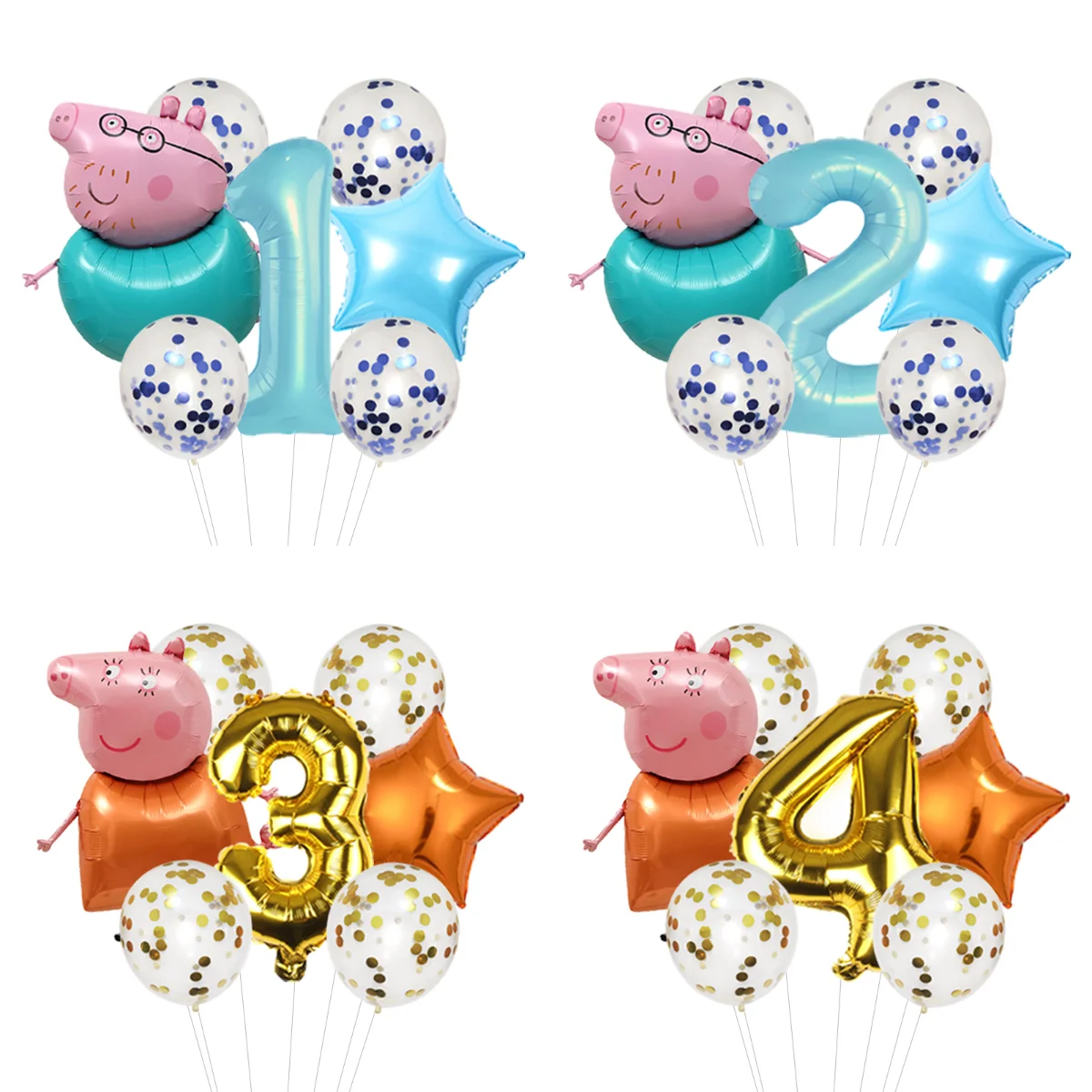 Peppa Pig Balloon Foil Balloon Cartoon Character Helium Balloon Kids Birthday Party Decoration Cheap Balloons