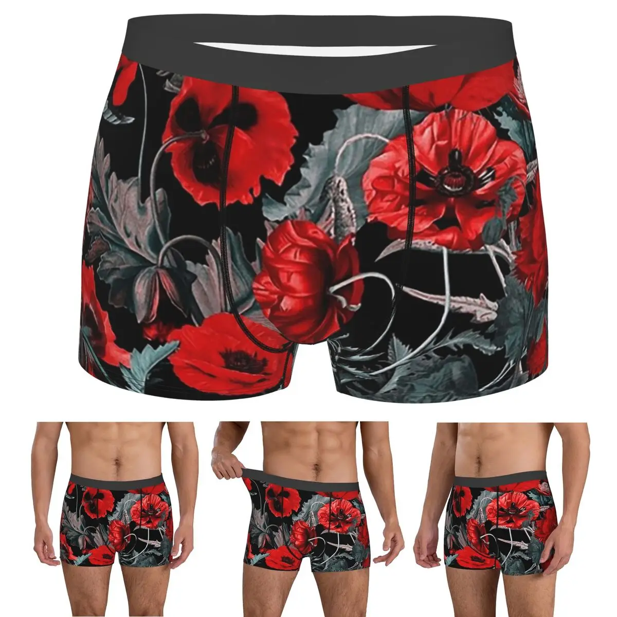 

Boxer Underpants Shorts Poppy Gard Panties Male Soft Underwear for Homme Man Boyfriend Gift