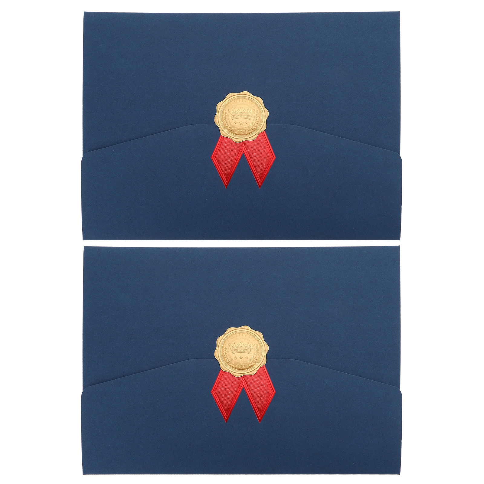 2Pcs Diploma Holder Certificate Cover with Elegant Border Lightweight Document Protector for Home Office Use Award Presentation