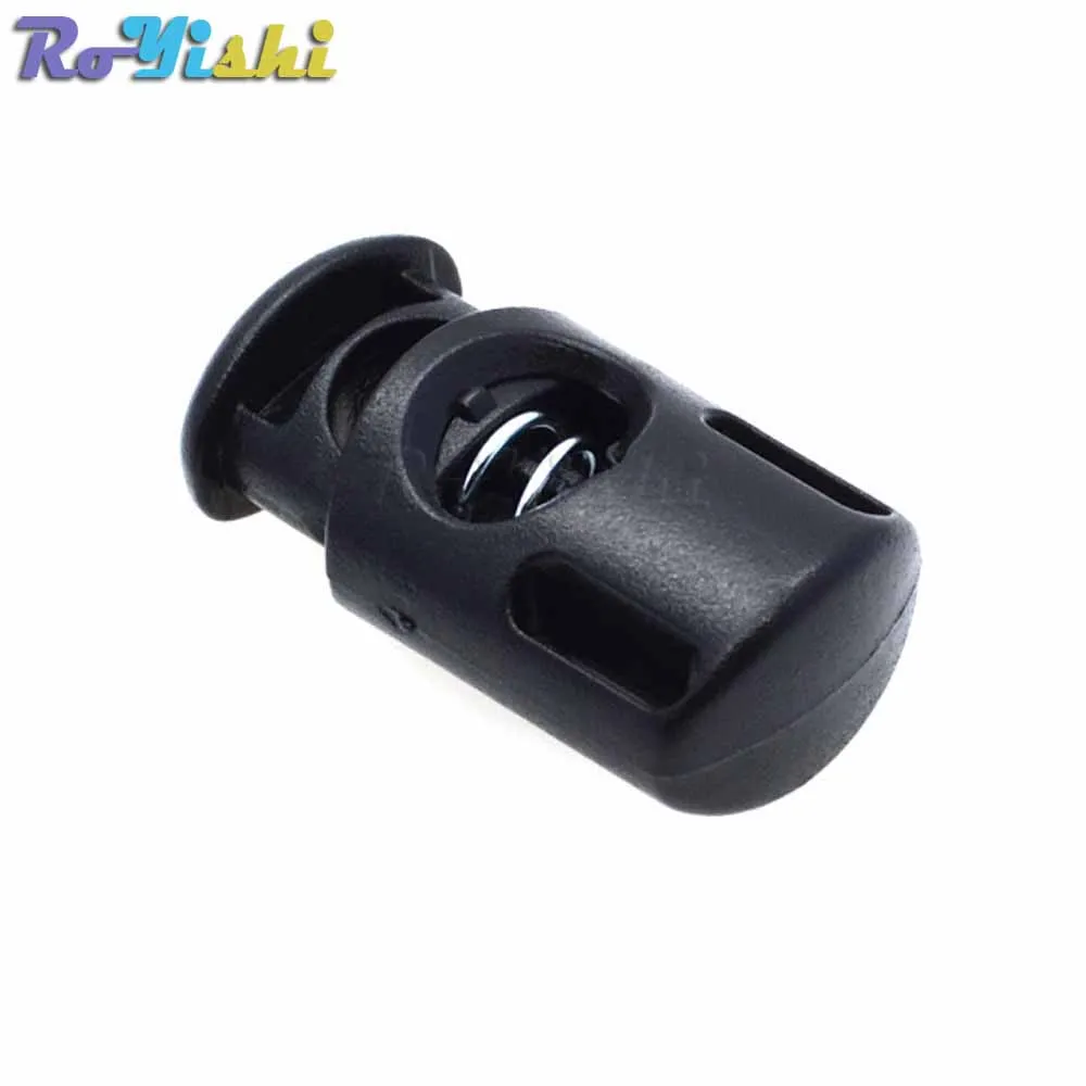 10 pz/pacco Barile di Plastica Molla Cavo Serrature Tappi In Leva Nero 27mm * 14mm * 10mm