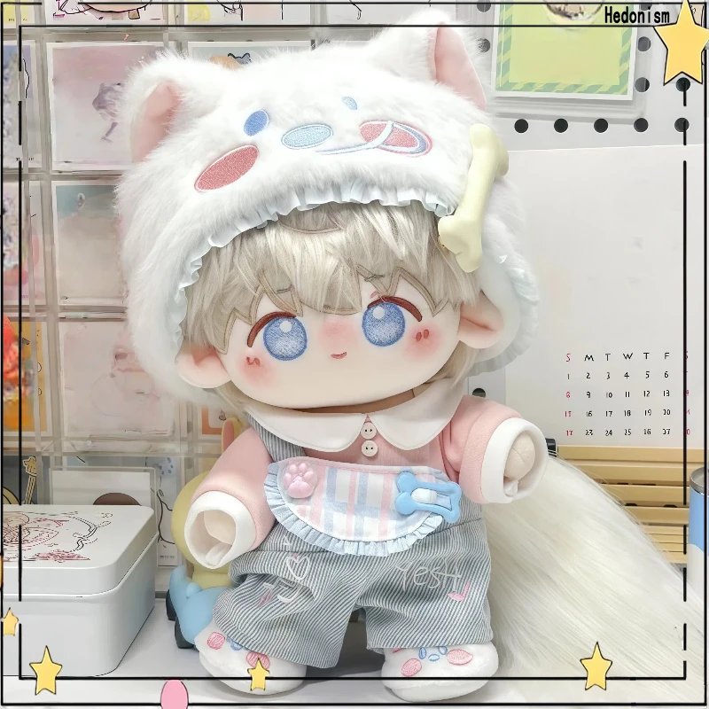 

Suitable For 20cm 10cm Cotton Doll Clothing Fashionable Hooded Pink Top Cartoon Gray Overalls Cute Dolls Teddy Bears Hats Shoes