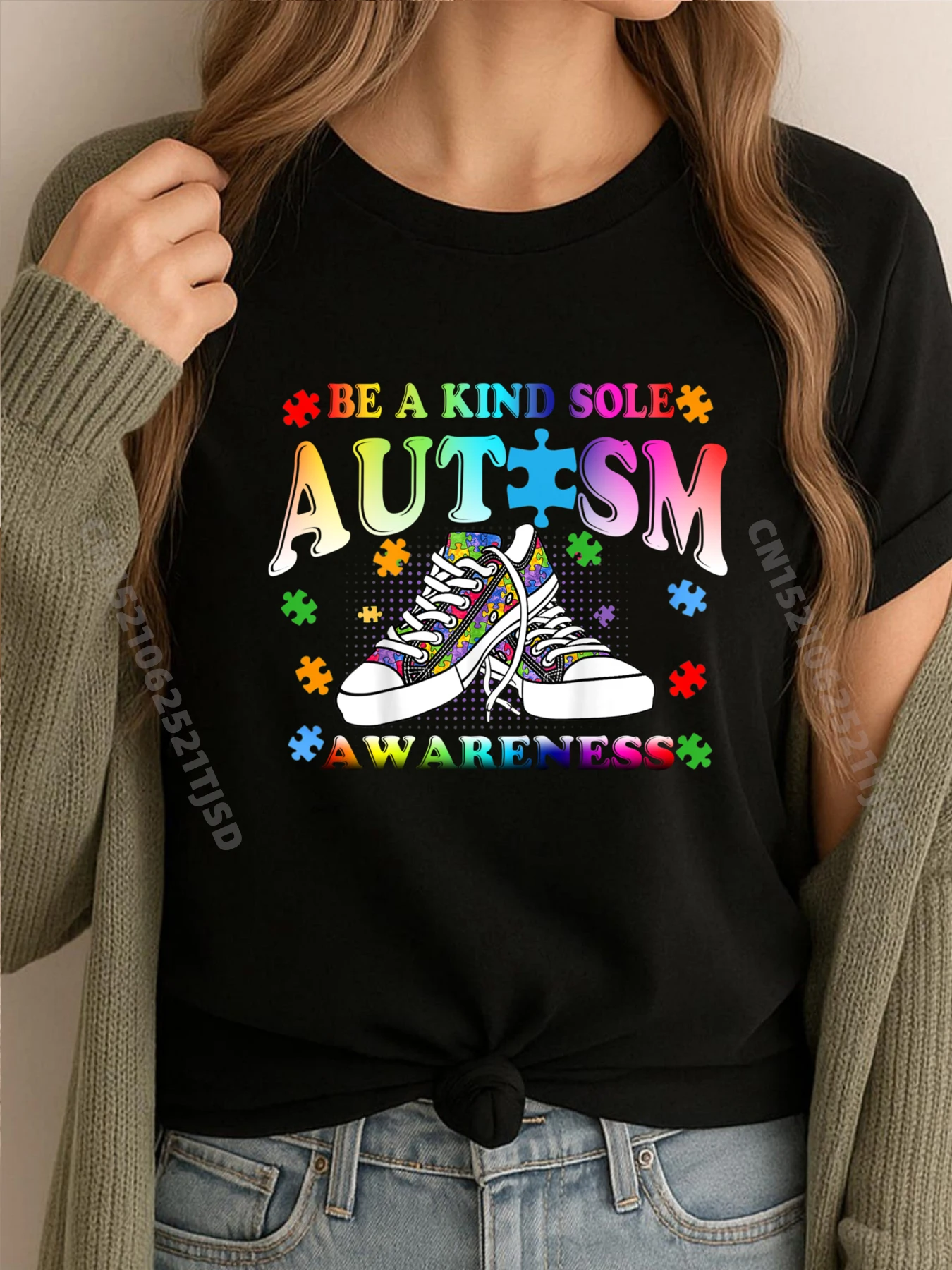 

Be A Kind Sole Autism Awareness Puzzle Shoes Be Kind Brand T Shirt Gifts For Woman Oversized Street