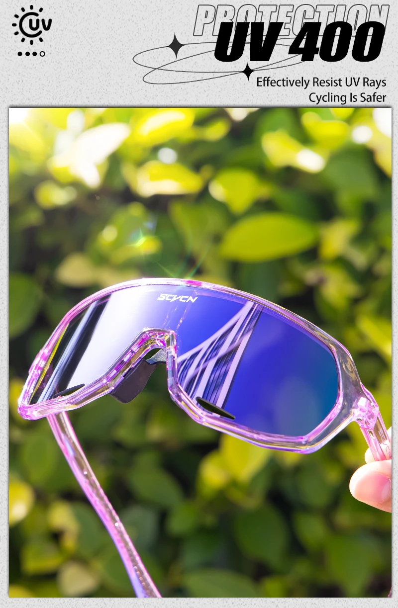 SCVCN Neue Outdoor Radfahren Gläser Fahrrad Sonnenbrille Männer UV400 Brillen Sport MTB Brille Fahrrad Frauen Reiten Wandern Sonnenbrille – Detail 4