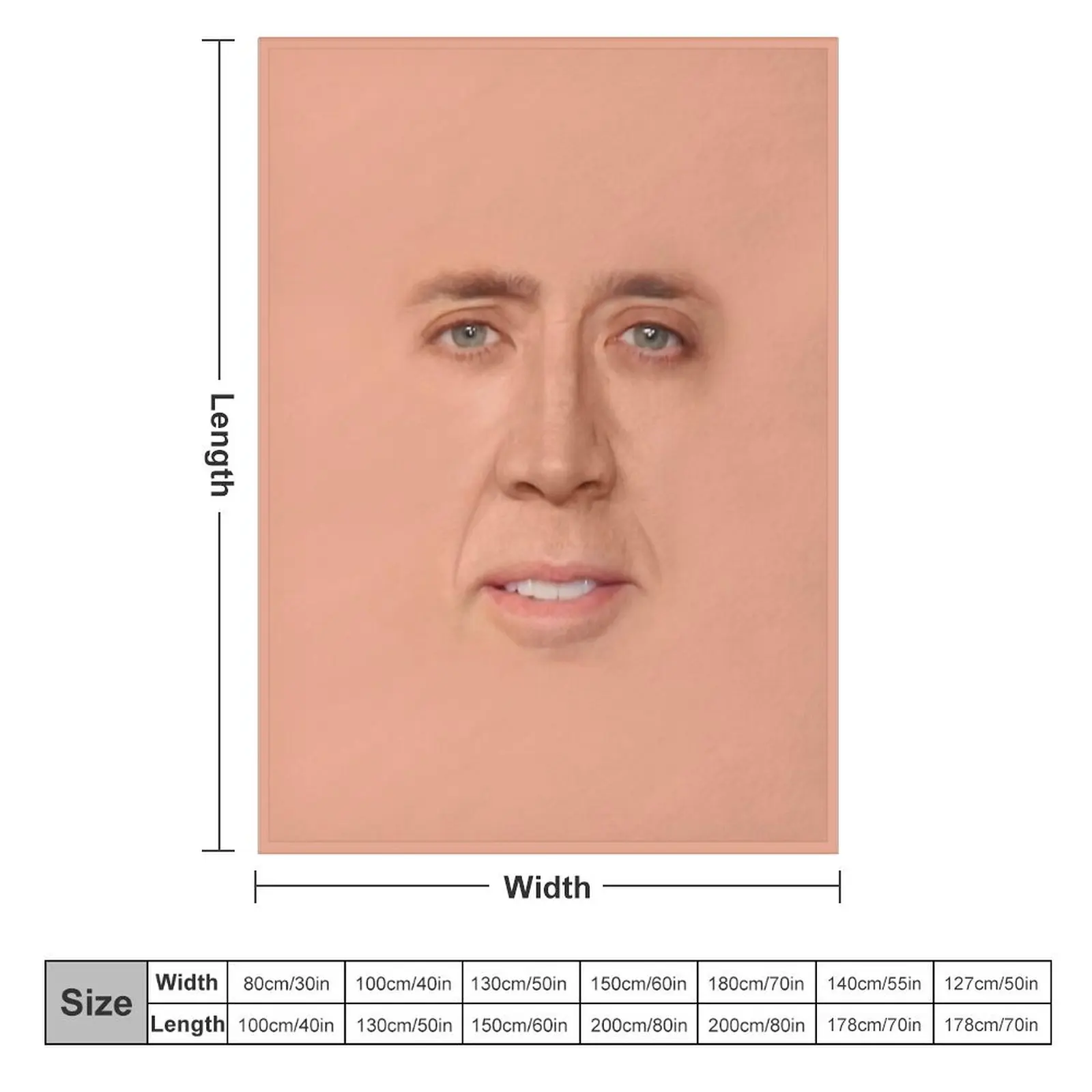 Nicolas Cage Throw Blanket Luxury Designer Sofas Sleeping Bag Blankets