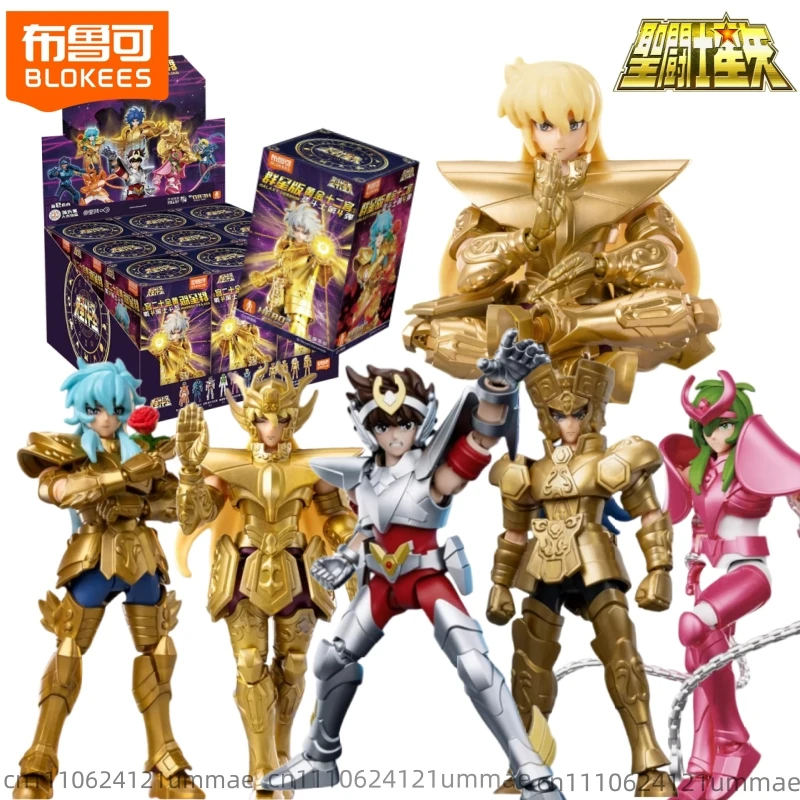 

BLOKEES Saint Seiya Building Block Man Many Stars Edition Golden Zodiac 4nd Virgo Shaka Gemini SAGA Assembly Model Toy Gift