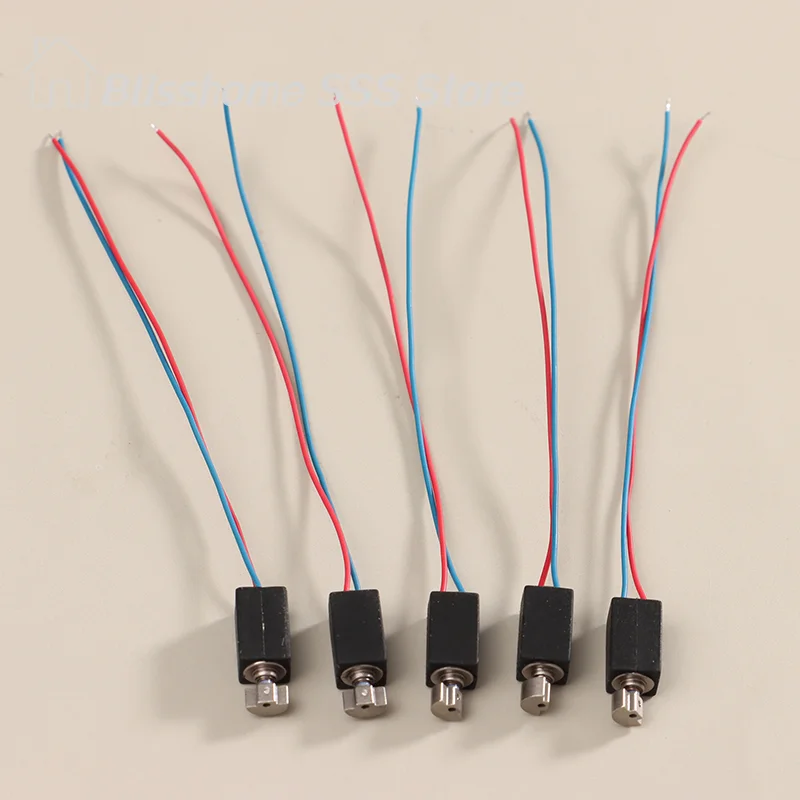【S】5Pcs 4mm*8mm 0408 Mini Micro Vibration Motor DC 3V Hollow Cup Coreless Motor Small with Eccentric Wheel DIY Massager Toy