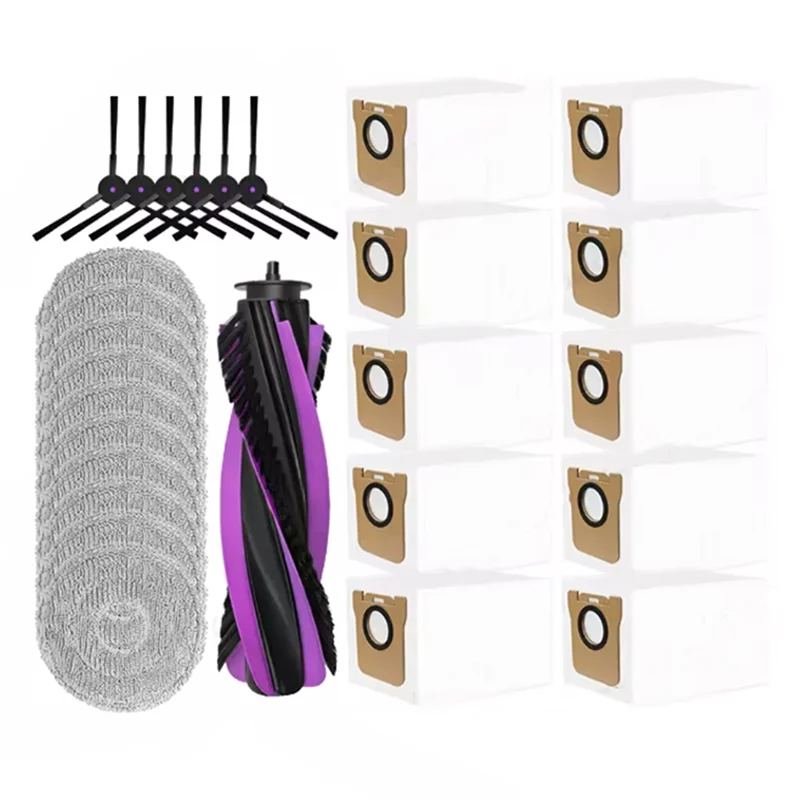 A24P Voor JONR P20 PRO Vervangende Onderdelen Kit-27PCS Hoofdborstel, Zijborstel, Mop Doek, stofzak Voor Robot Stofzuiger