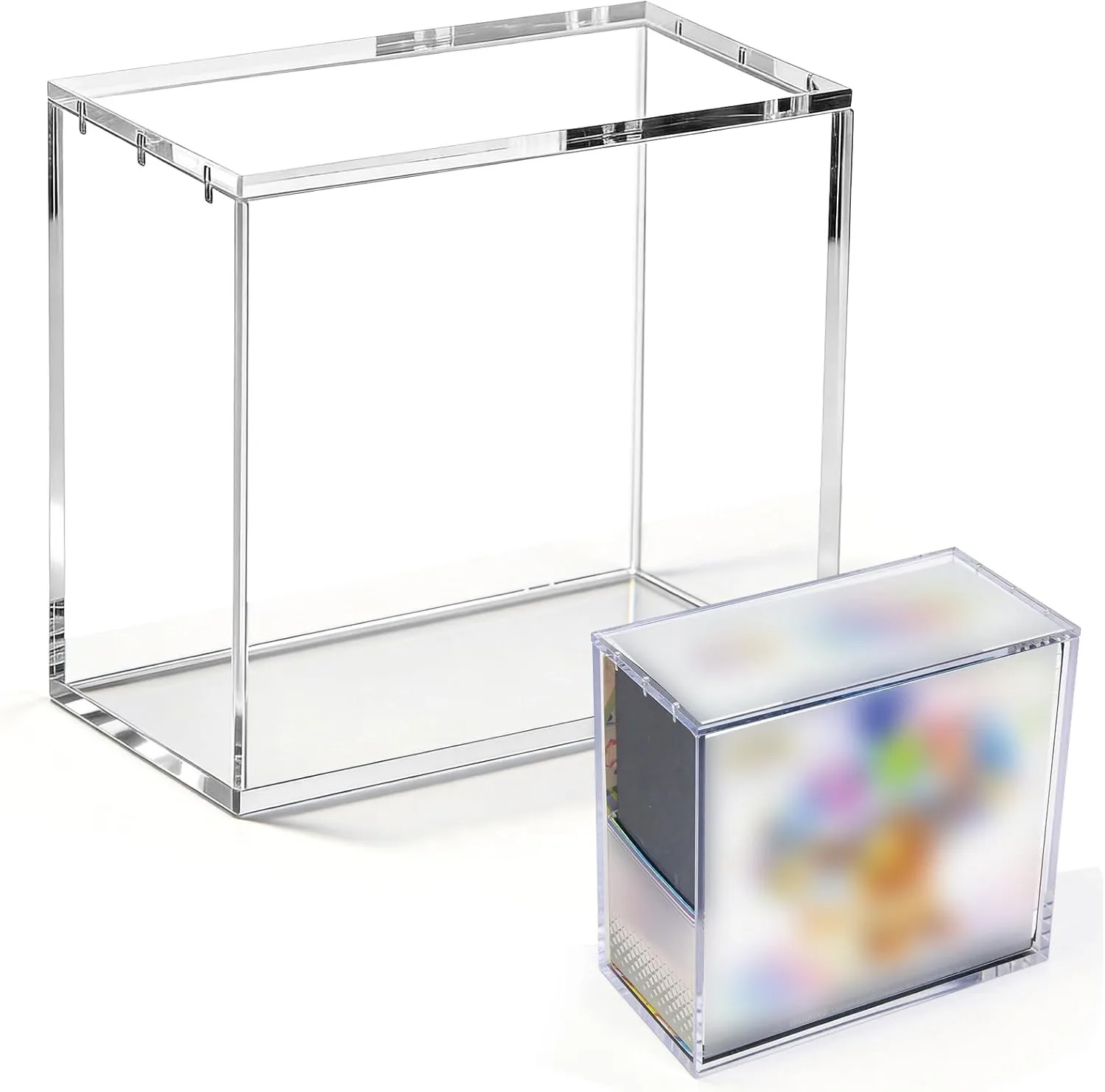 Card Collector Display Case for ETB Box, Clear Acrylic Magnetic Protective Case, Dust Resistant Showcase Box for Trading Card Game Collectors